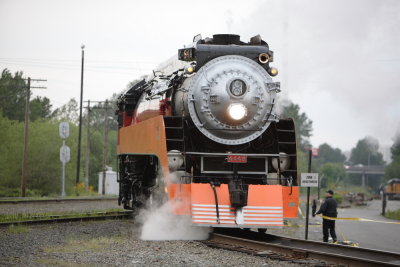 I realized I was on the wrong side of the tracks to get both locomotives too late to safely cross the track.