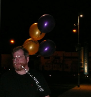 I wonder who took the balloons from the restaurant?