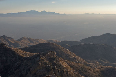 Looking back at Tucson basin--Mt. Hopkins (MMT) is on the 2nd peak.