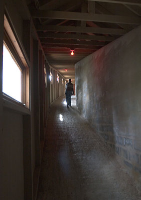 Looking up the dorm ramp to the scope domes