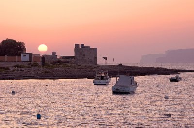 Malta: Sunset, Ramlet il Qortin Beach