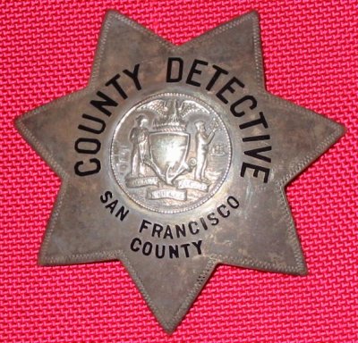 rare 20's or 30's SF County Dective used by the DA