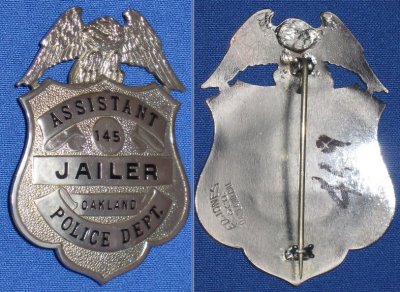 rare Oakland Ca Jailer badge