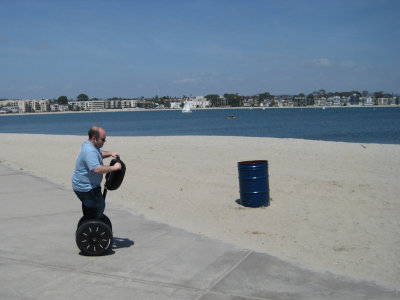 Suge demonstrating the maneuverability of the Segway