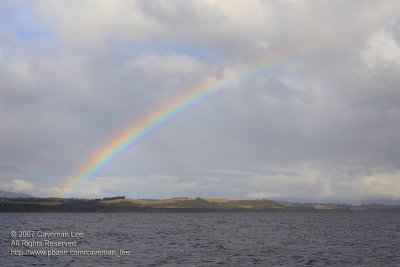 Rainbow over Lake Te Anau