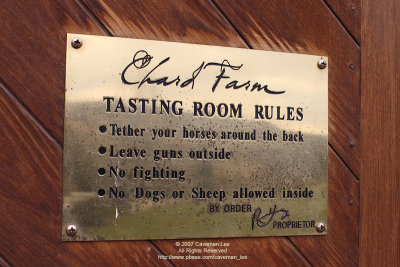 Tasting Room Rules