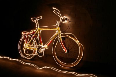light drawing - bike