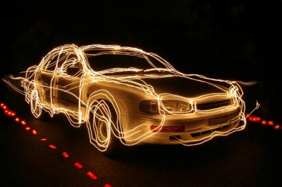 light drawing - car