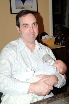 1st bottle  (3 weeks old) - Danny & Dad