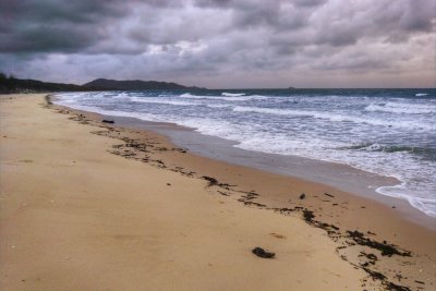 Ramsay bay, beach and storm, Hinchinbrook Island IMGP4642