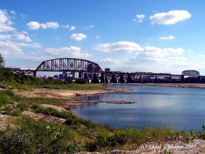 Swinging by the Falls of the Ohio.