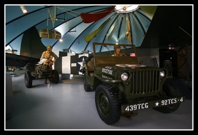 Sainte Mère Église, war museum, Jeep Willys