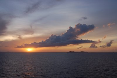 Sunset over the Caribbean