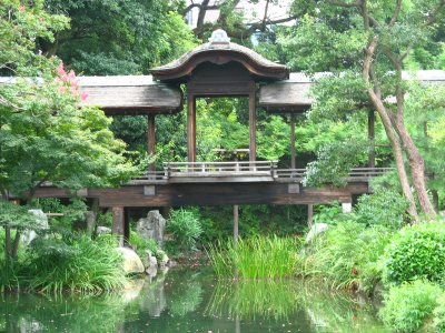 Traditional japanese footbridge