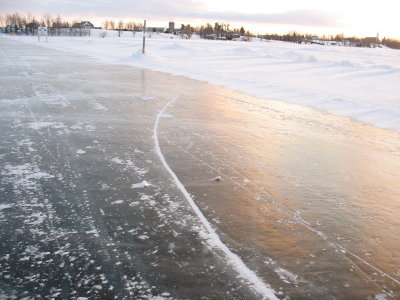 No, I'm not kidding - you drive across the ice on the river