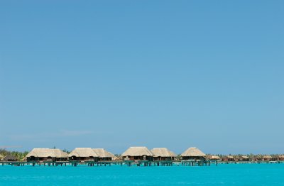 Four Seasons resort in Bora Bora, under construction.