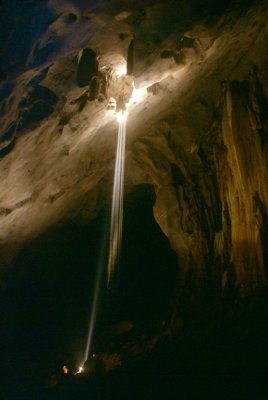 Cave Waterfall From Roof