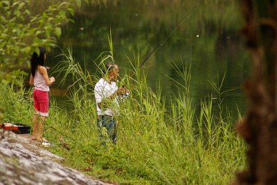 Fishing At Lake - Ikan (Fish) A Bit Blue Lah