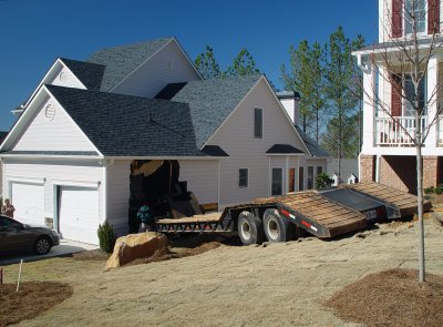 truck versus garage (truck wins)