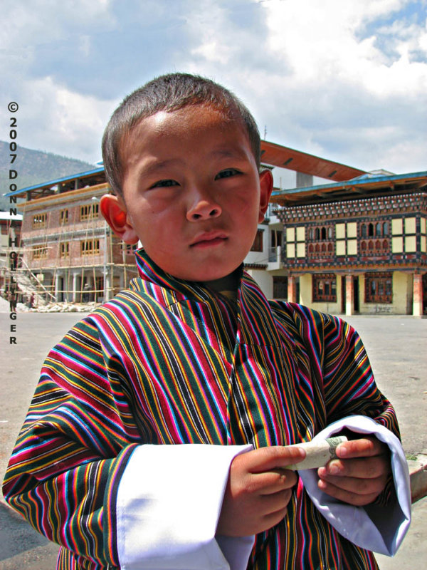 On the street in Paro, I met this child.