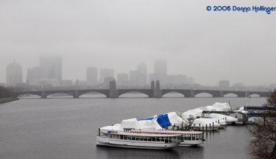 Misty Boston Bridge