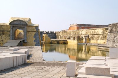Inside fort.