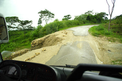 Washed out road on way to Palenque