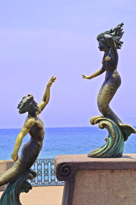 Seaside sculptures on malecon