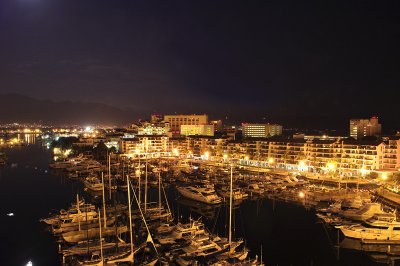 Marina at night