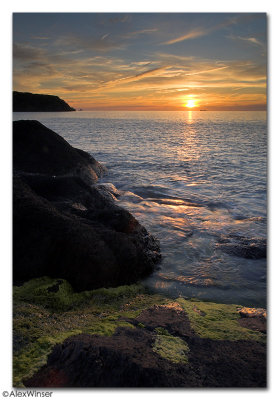 Black Cliff at Sunset. Wales