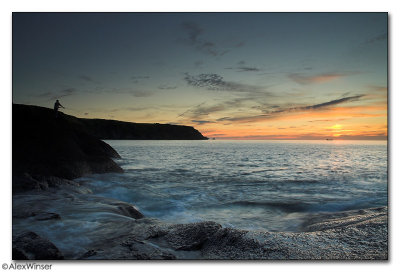 Black Cliff at Sunset. Wales