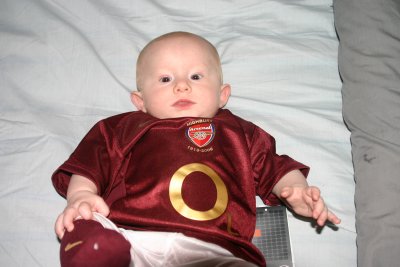 Kyle in his first Arsenal kit
