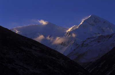 Morning view towards Annapurna range from Letdar