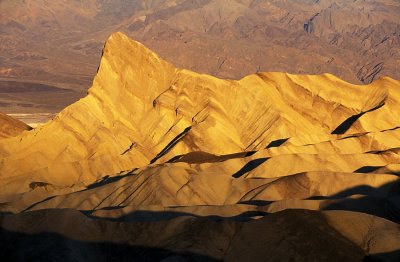 Death Valley: Manly Beacon from Zabriskie Point