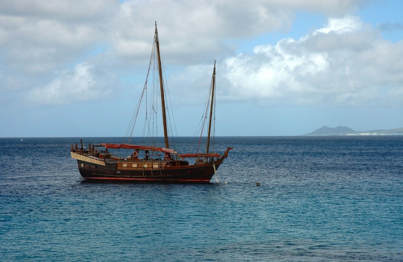 Ship in the Caribbean