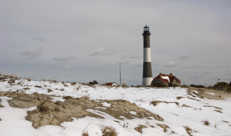 Snow Covers Fire Island