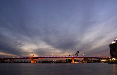 bridge and the sunset