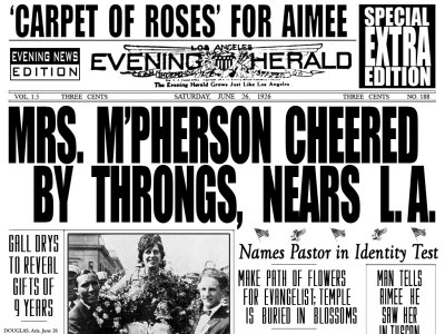 Mrs. M'Pherson Cheered by Throngs Nears LA.flat.jpg