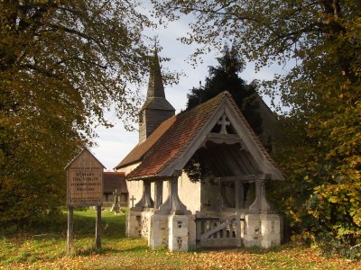 Lychgate,with Church building behind