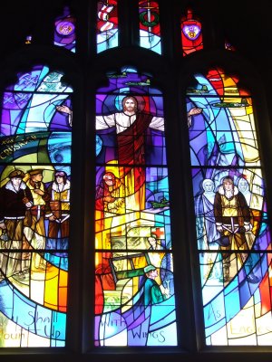 Commemmorative stained glass window