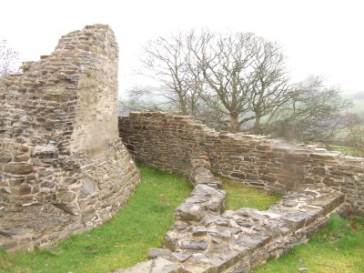 Dolforwyn Castle,looking east
