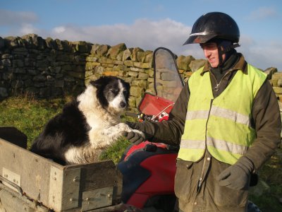 Floss,the collie with Stuart Elliott