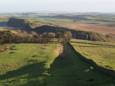 Looking East to Steel Rigg and Crag Lough