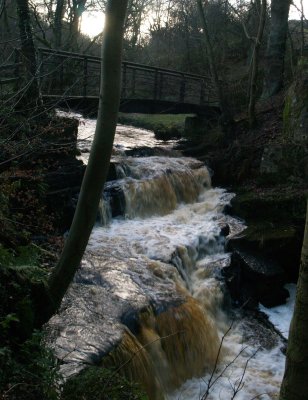 Poltross Burn,Gilsland,in spate.