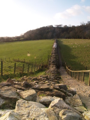 Hadrian's Wall,looking to Willowford Bridge abutment