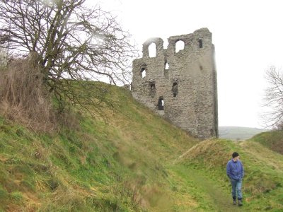 Clun castle earthworks