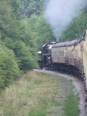 A steam train on the NYMR