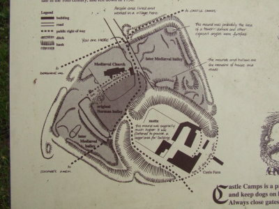 Plan of the re-modelling of Castle Camps motte and bailey and village