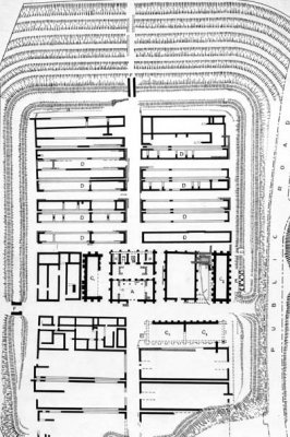 Ground plan of Birrens Roman Fort