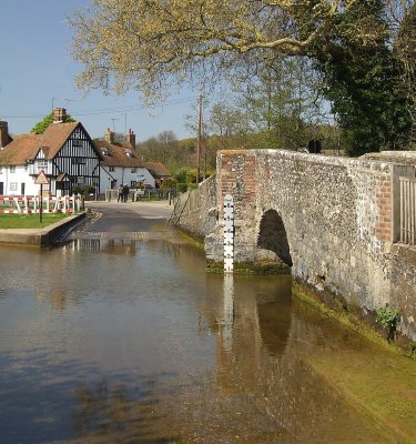 Eynsford village,the ford and road bridge
